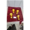 Image 1 : Set of Four Gold-Finished Clawfoot Bathtub Feet with Embossed Detail, Model E3743