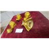 Image 5 : Set of Four Gold-Finished Clawfoot Bathtub Feet with Embossed Detail, Model E3743