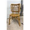 Image 3 : Set of Three Vintage Bamboo and Wicker Lattice-Back Dining Chairs with Round Seats