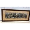 Image 1 : Framed Engraving "Waterloo: La Belle Alliance" After Denis Auguste Marie Raffet, 23 x 56 1/2"