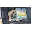 Image 4 : Three Totes of Fabric, Sewing Patterns, Blankets, Stuffed Animals, and More