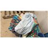 Image 7 : Three Totes of Fabric, Sewing Patterns, Blankets, Stuffed Animals, and More