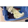 Image 8 : Three Totes of Fabric, Sewing Patterns, Blankets, Stuffed Animals, and More