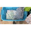 Image 5 : Three Storage Totes Filled with Assorted Fabric, Notions and More
