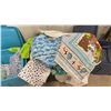 Image 6 : Three Storage Totes Filled with Assorted Fabric, Notions and More