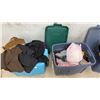 Image 7 : Three Storage Totes Filled with Assorted Fabric, Notions and More