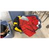 Image 9 : Three Storage Totes Filled with Assorted Fabric, Notions and More