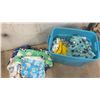 Image 10 : Three Totes with Assorted Fabric and Textile Scraps and More