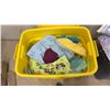 Image 4 : Three Totes with Assorted Fabric and Textile Scraps and More