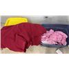 Image 5 : Three Totes with Assorted Fabric and Textile Scraps and More