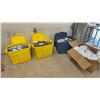 Image 1 : Three Totes Filled with Assorted Fabric, Costumes, Blankets and More