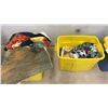 Image 4 : Three Totes Filled with Assorted Fabric, Costumes, Blankets and More