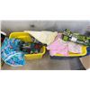 Image 5 : Three Totes Filled with Assorted Fabric, Costumes, Blankets and More