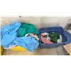 Image 7 : Three Totes Filled with Assorted Fabric, Costumes, Blankets and More