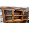 Image 5 : Two-Piece Traditional Maple China Hutch with Glass Doors, Drawers, and Cabinets 66 x 48 x 18"