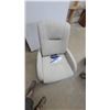 Image 3 : Light Beige Upholstered Power Recliner Chair with Tufted Back and Power Adapter