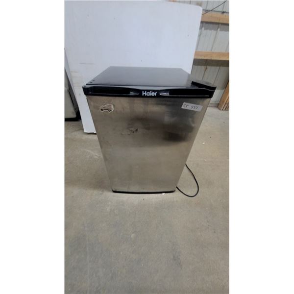 Haier Compact Refrigerator with Stainless Steel Door and Internal Freezer Compartment 31 x 21 x 22"