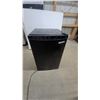 Image 1 : Black Compact Refrigerator with Freezer Compartment and Door Storage Shelving 32 x 20 x 20"
