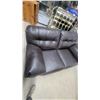 Image 3 : Dark Brown Faux Leather Coach 2 Seater Has a Mark in Pic 66"