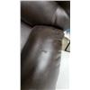 Image 4 : Dark Brown Faux Leather Coach 2 Seater Has a Mark in Pic 66"