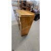 Image 2 : Art Deco Style Wooden Sideboard with Glass-Front Doors and Central Drawer 38 x 44 x 16"