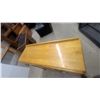 Image 3 : Art Deco Style Wooden Sideboard with Glass-Front Doors and Central Drawer 38 x 44 x 16"