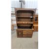 Image 1 : Pine Hutch Turned Spindle Shelves, and Lower Cabinet