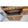 Image 4 : Pine Hutch Turned Spindle Shelves, and Lower Cabinet