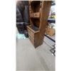 Image 6 : Wooden Secretary Desk Hutch with Turned Spindle Shelves and Three-Drawer Base 76 x 30 x 18"
