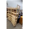 Image 2 : Pair of Modern Light Wood Five-Tier Open-Back Ladder Bookshelves with Curved Edges 74 x 28 x 10"