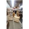 Image 1 : Natural Finish Wooden Ladder-Style Shelving Units, Six-Shelf and Three-Shelf Set