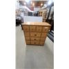 Image 1 : Oak Chest of Drawers with Twelve Assorted Drawers and Bronze-Tone Hardware 40 x 34 x 18"