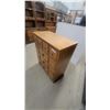Image 2 : Oak Chest of Drawers with Twelve Assorted Drawers and Bronze-Tone Hardware 40 x 34 x 18"