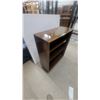 Image 2 : Dark Brown Wood Bookshelf with Three Open Shelfs 38 x 30 x 13"