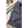 Image 5 : Black Microfiber Three-Seat Sofa with Rounded Armrests 88"