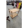 Image 3 : Rustic Carved Wooden Birthing Chair with Textured Surface and Heart Cutouts and Stand/Rack