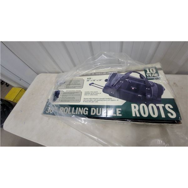 Roots 30" Rolling Duffle Bag with Backpack Feature, 30 x 16 x 14" New