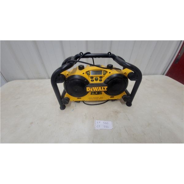 DeWalt Jobsite Radio with Roll Cage, Dual Speakers, and Digital Tuner