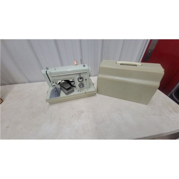 Sears Kenmore Portable Sewing Machine with Foot Pedal and Carrying Case