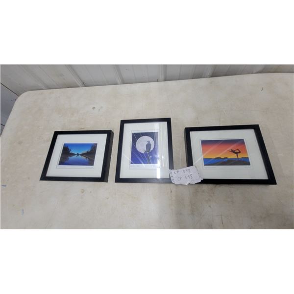 Three Roy Henry Vickers Framed Art Prints Including Eagle's Moon 9 x 11"
