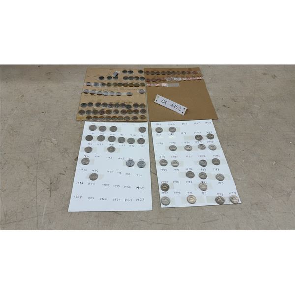 Canadian Five-Cent Nickel Collection 1922-1999 and One-Cent Penny Collection 1894-1971