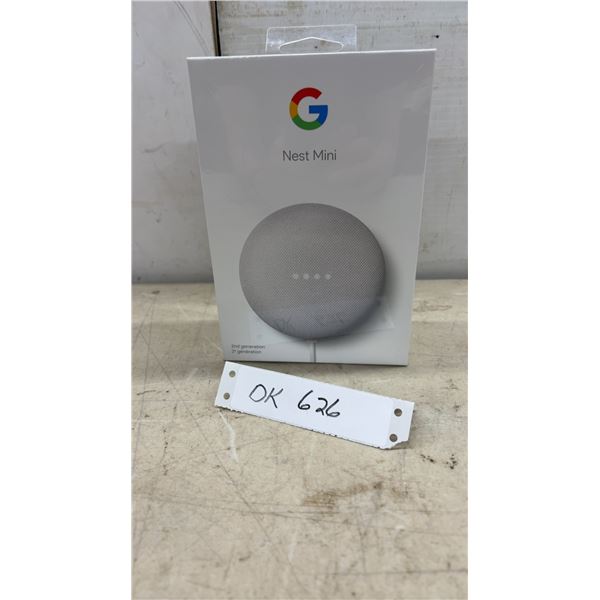 New Google Nest Mini 2nd Generation Smart Speaker in Chalk with Bluetooth and Wi-Fi