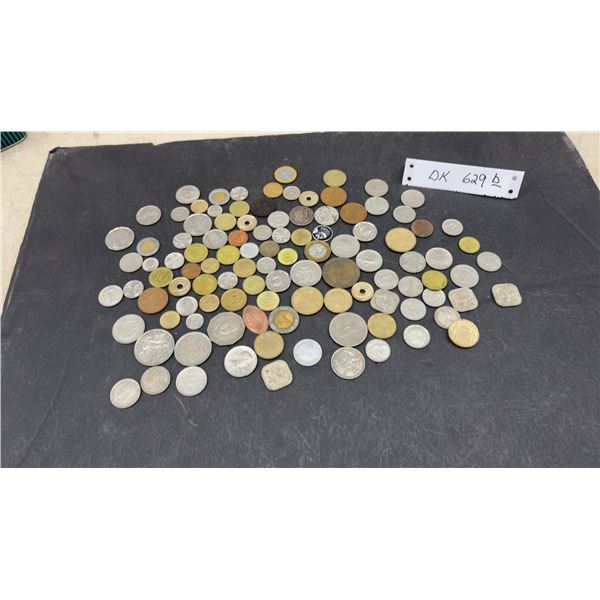 Collection of International Circulation Coins from Multiple Countries and Eras and More