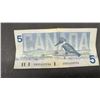 Image 5 : Canadian 1986 Two-Dollar Banknotes, Five-Dollar Banknote, and Assorted Canadian & American Coins