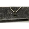 Image 7 : Sterling Silver 925 Italian Curb Chain Necklace with Cross Pendant and Lobster Claw Clasp