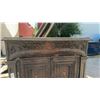 Image 7 : Antique Glenwood Cast Iron Fireplace Insert Stove with Ornate Scrollwork and Hearth Plate
