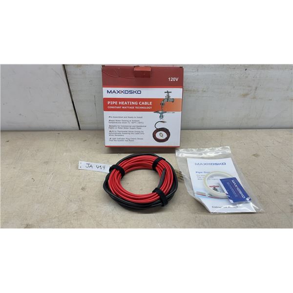 Maxkosko 120-Volt Constant Wattage Pipe Heating Cable with Built-In Thermostat. New or Store Return