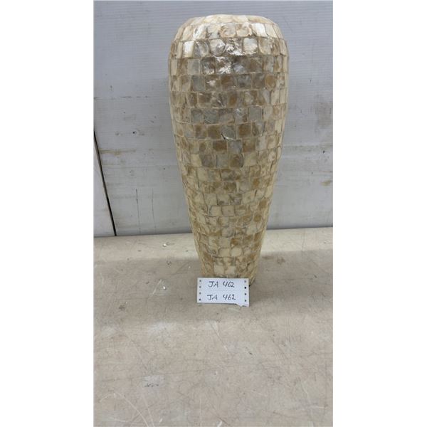 Capiz Shell Mosaic Decorative Floor Vase, 21" High