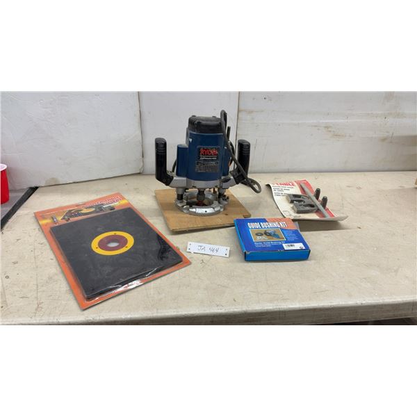 Ryobi RE-600N 2050W Variable Speed Plunge Router with Guide Bushing Kit and More