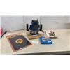 Image 1 : Ryobi RE-600N 2050W Variable Speed Plunge Router with Guide Bushing Kit and More